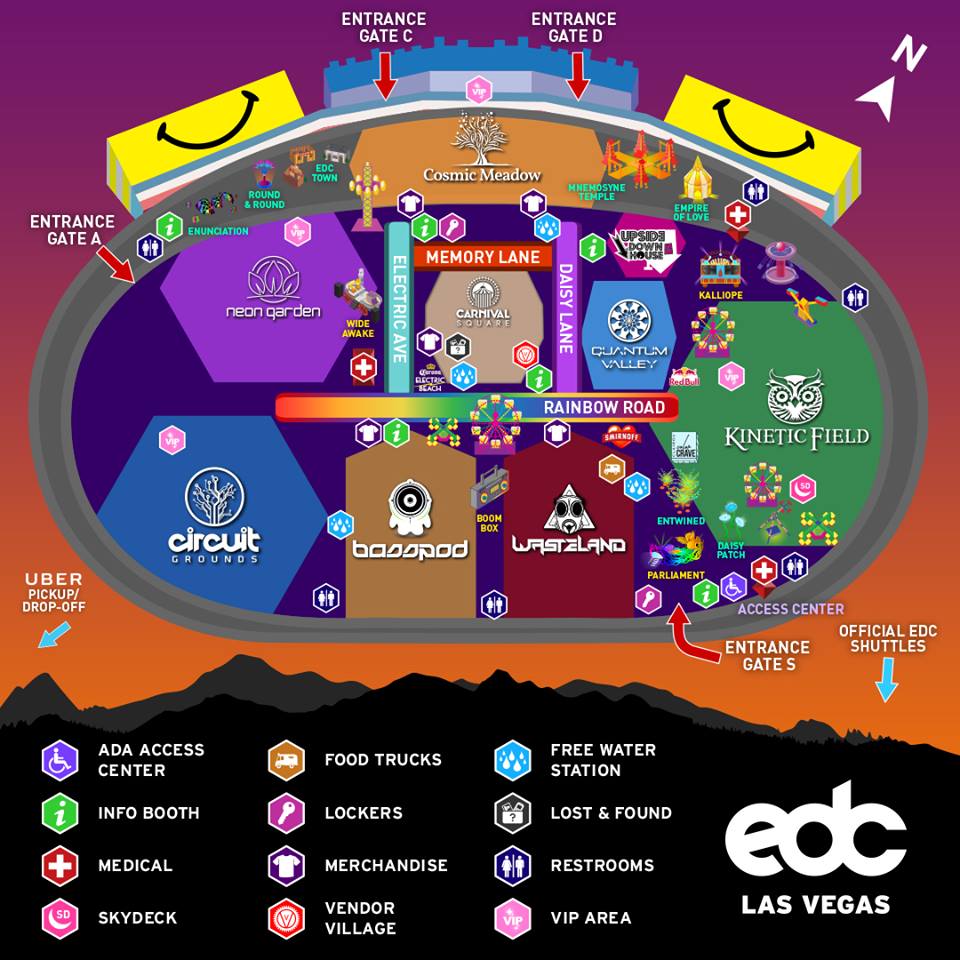EDC Las Vegas 2017 Set Times + Festival Maps Revealed GDE