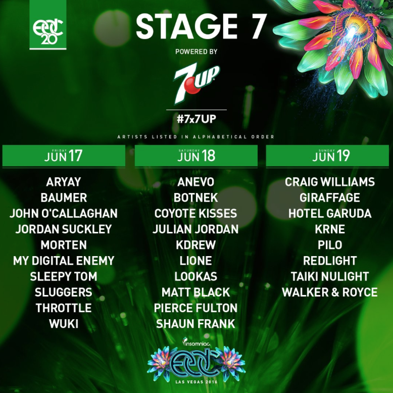 7up Announces Lineup For Stage 7 At Edc Las Vegas 16 Gde