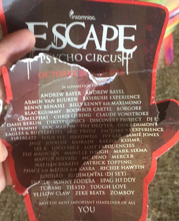 Escape SoCal 2016 Lineup
