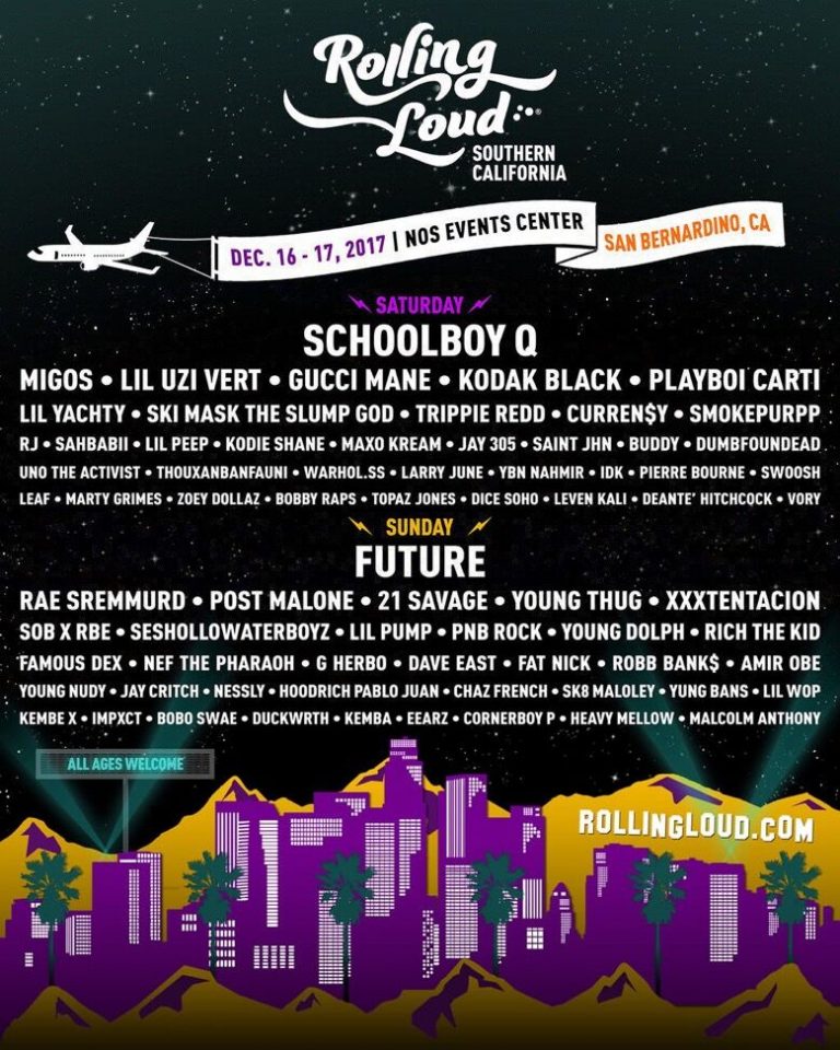 Rolling Loud SoCal 2017 HipHop Festival Lineup Announced Future, Rae