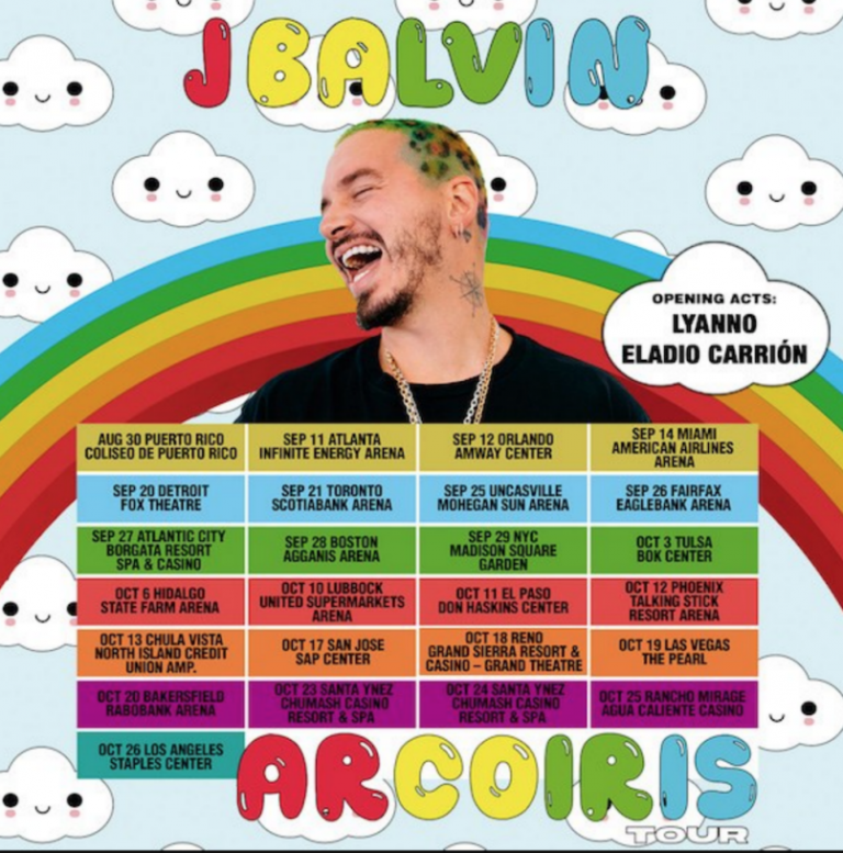 J Balvin Announces North American “Arcoiris Tour” Los Angeles, Miami
