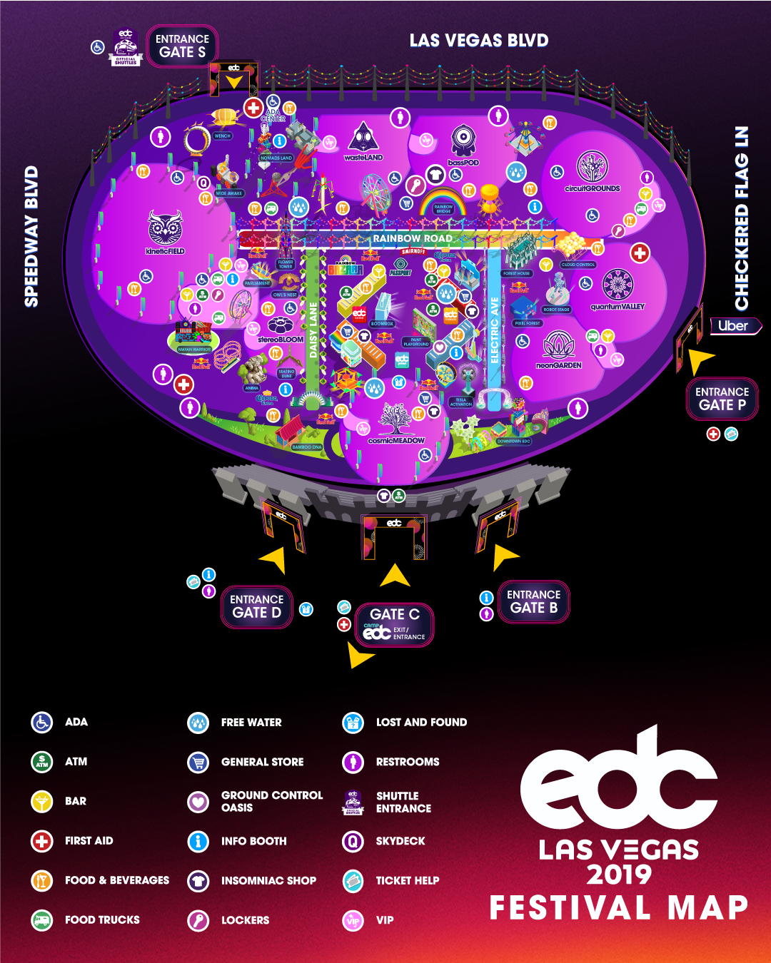 EDC Las Vegas 2019 Set Times & Festival Maps Are Here