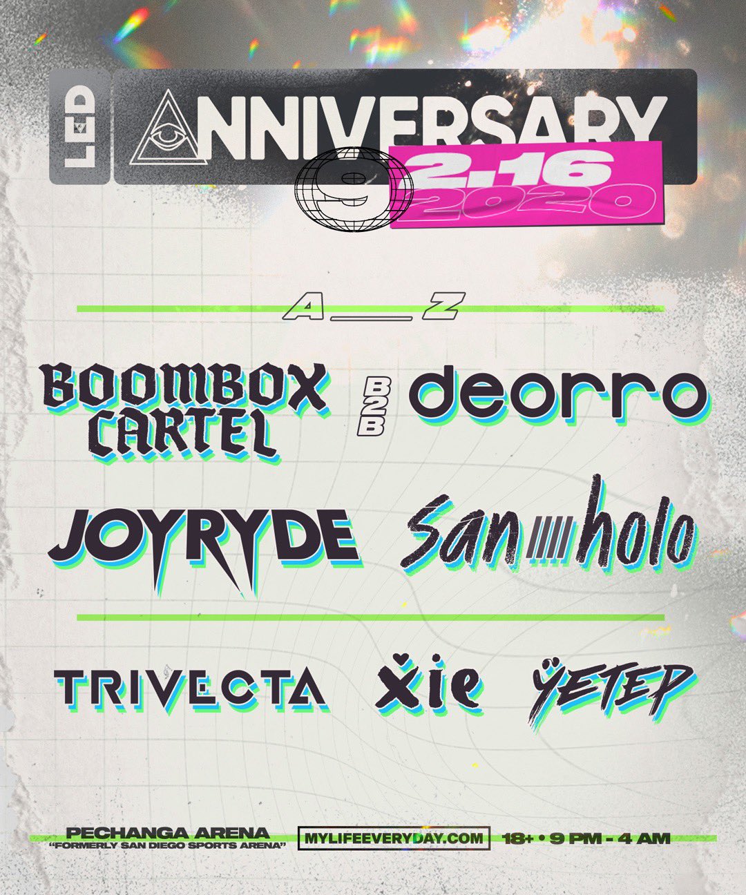 TICKETS LED Anniversary 2020 Lineup Announced