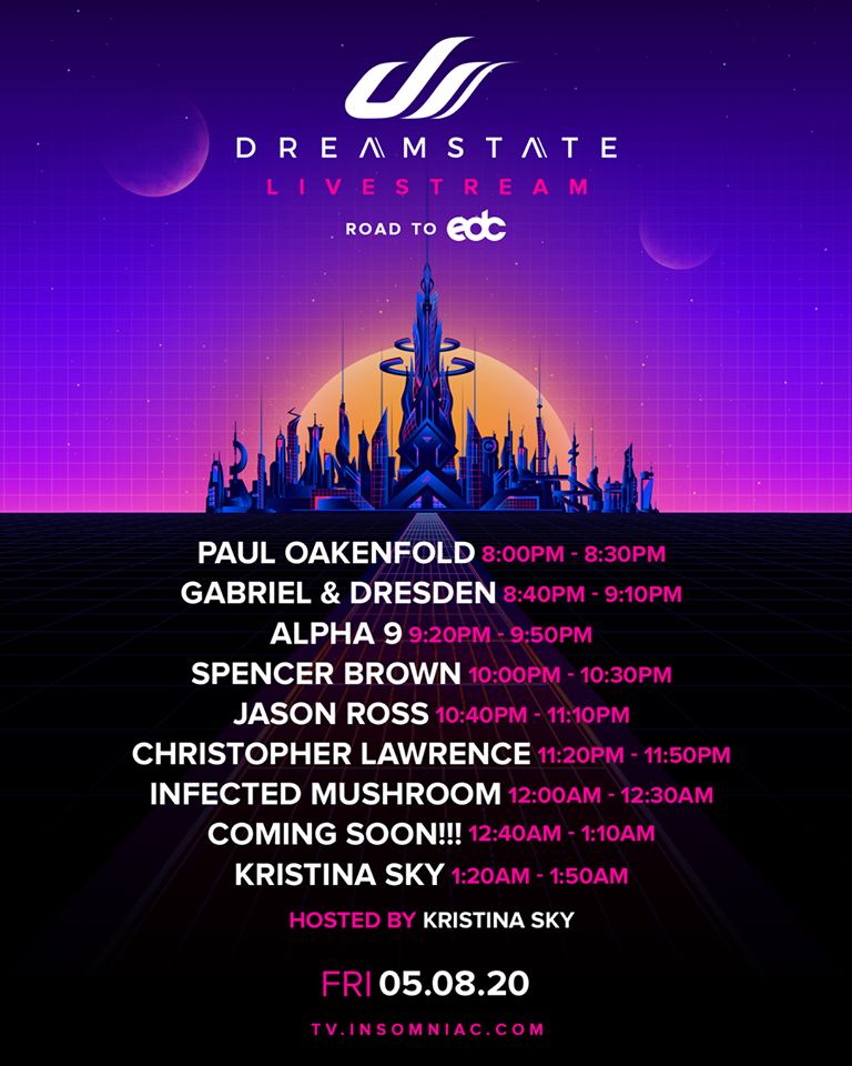 Dreamstate Trance Livestream For May 8th Announced
