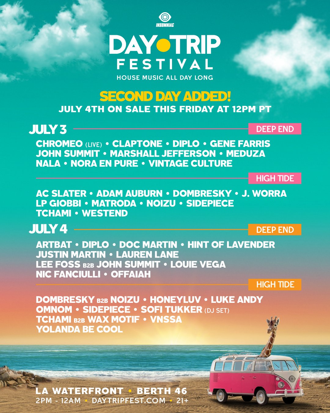 TICKETS Day Trip Festival 4th of July 2021