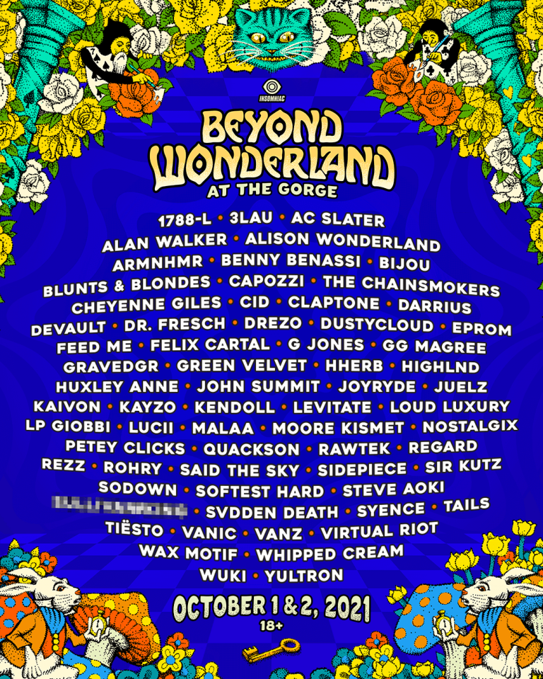 beyond wonderland lineup 2021