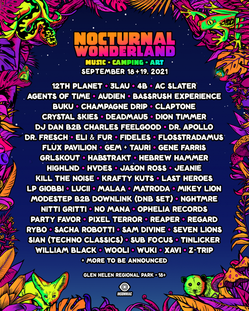 nocturnal wonderland lineup 2017