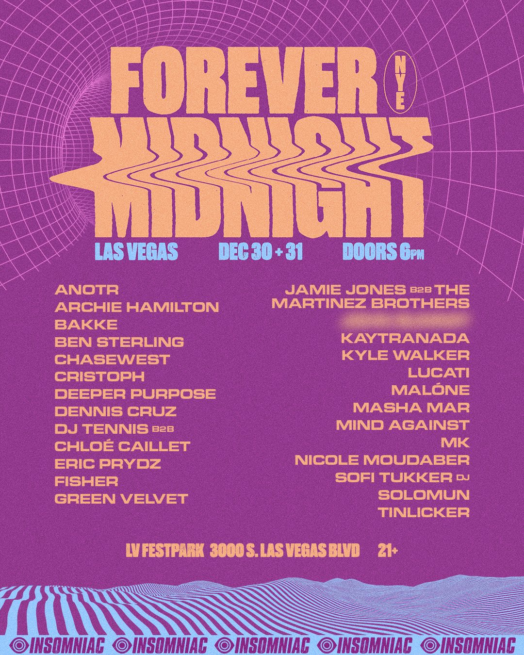 Forever Midnight Las Vegas NYE Lineup Tickets