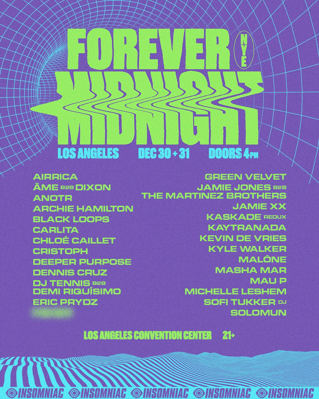 Forever Midnight Los Angeles NYE Lineup Tickets