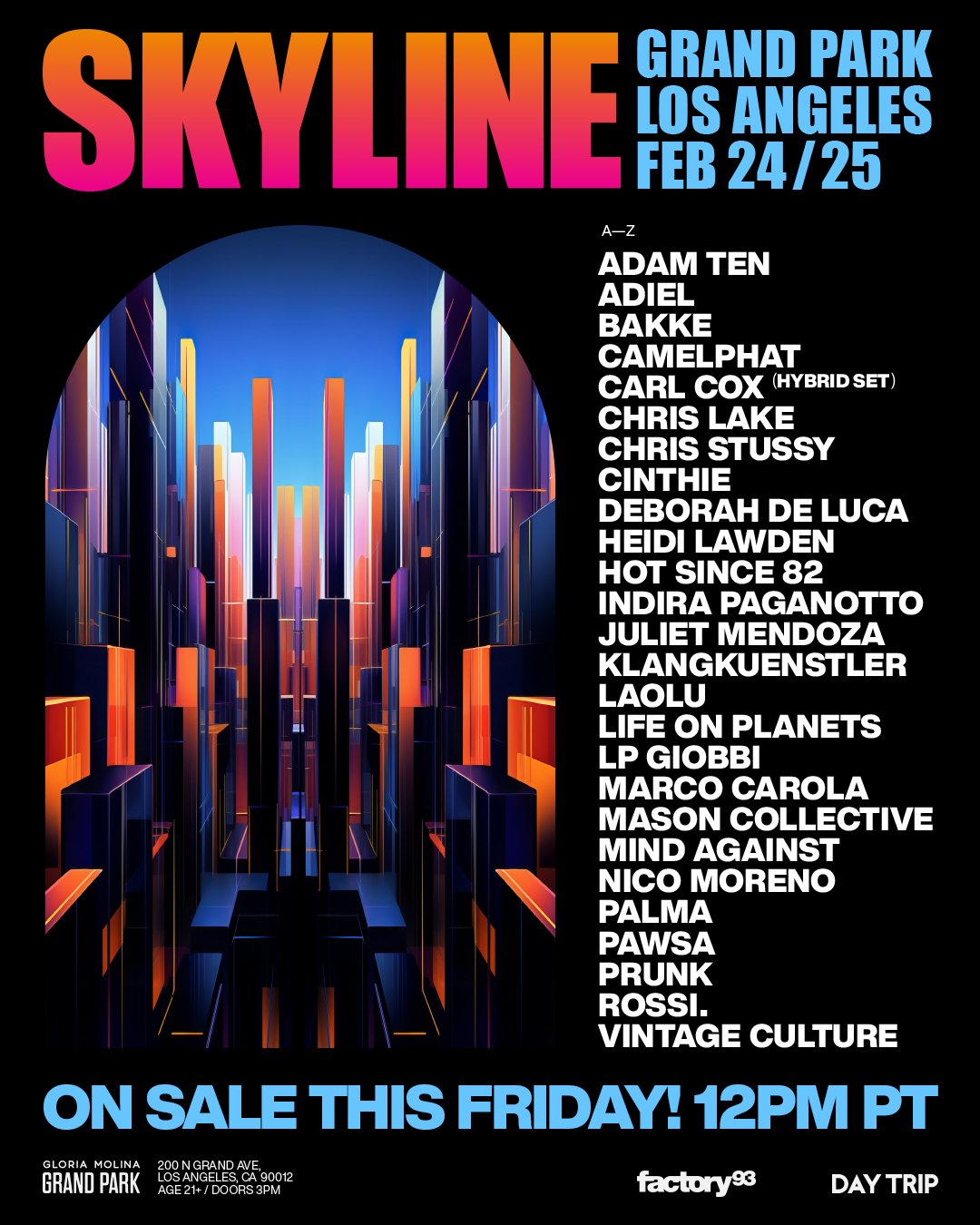 Lineup Skyline Festival 2024